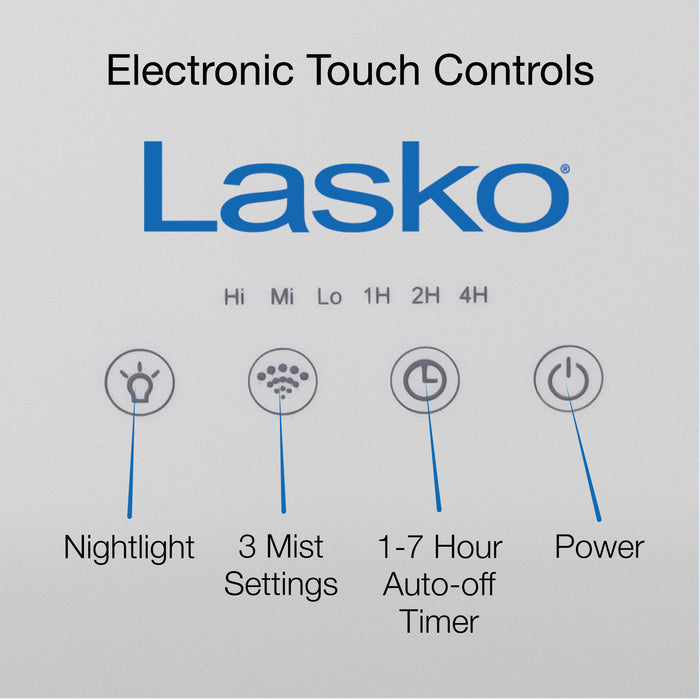 Lasko Top Fill Ultrasonic Cool Mist Humidifier