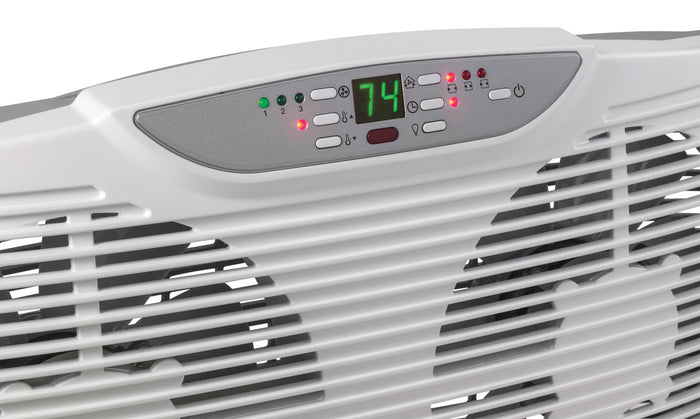 Lasko Twin Window Fan: 3-Speed, Electrically Reversible, Remote, White