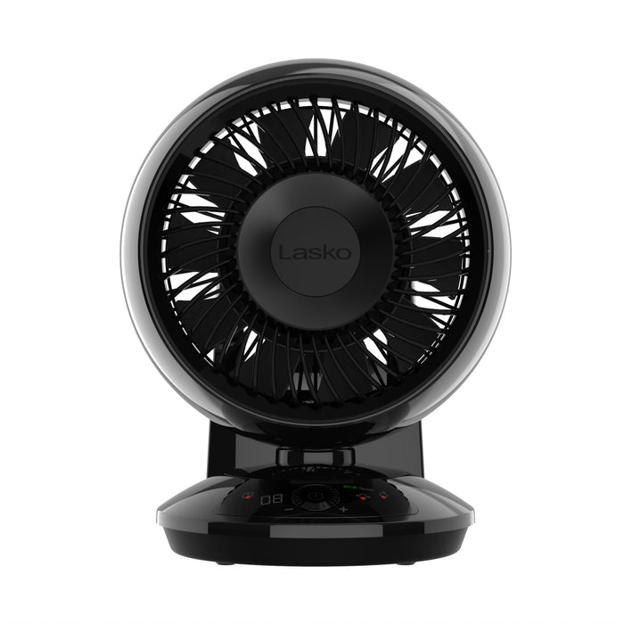 Lasko Whirlwind 7" DC Table Fan: Dual Oscillation, 12-Speed, Remote