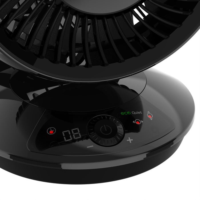 Lasko Whirlwind 7" DC Table Fan: Dual Oscillation, 12-Speed, Remote