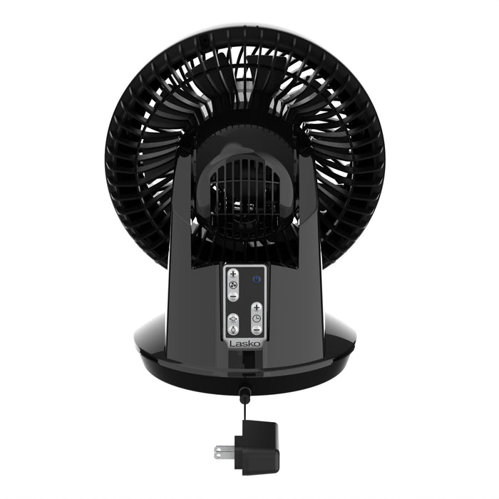 Lasko Whirlwind 7" DC Table Fan: Dual Oscillation, 12-Speed, Remote