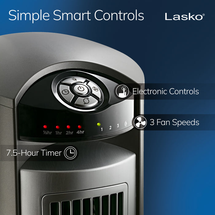 Lasko Wind Curve 42" Tower Fan: Oscillating, 3-Speed, Remote, Timer