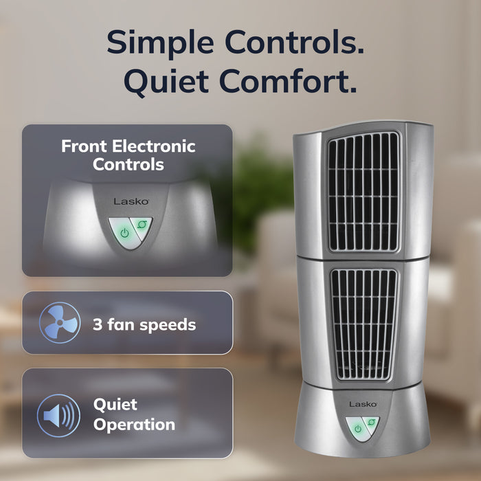 Lasko Wind Tower 14" Table Fan: Oscillating, 3-Speed, Pivoting