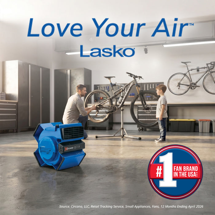 Lasko X-Blower 11" Air Mover Blower Fan: 3-Speed, High Velocity, 1 Outlet