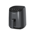 Cosori Lite 2.1-Quart Mini Air Fryer in dark grey featuring a compact design perfect for single servings