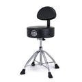 MAPEX SIEGE BATTEUR PRO ROND A DOSSIER SIMILI CUIR NOIR