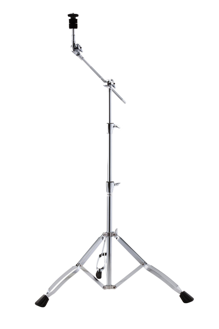 Support cymbale perche Venus, tilter avec ajustement par paliers, réglage hauteur à 2 niveaux, double embase, chrome