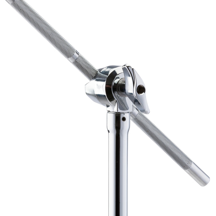 Support cymbale perche Venus, tilter avec ajustement par paliers, réglage hauteur à 2 niveaux, double embase, chrome