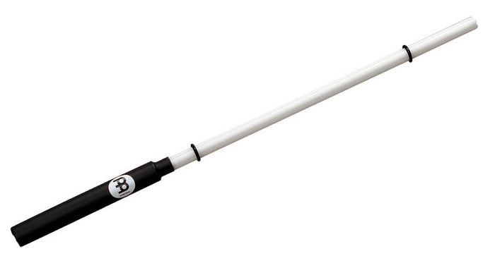 Baguette Samba plastique 3 brins, 2 colliers, noir et blanc