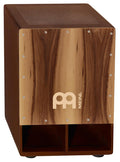 Subwoofer Cajon Jumbo, façade noyer, corps fibres, projection dans le grave améliorée, 34 x 50 x 35cm, marron/naturel mat