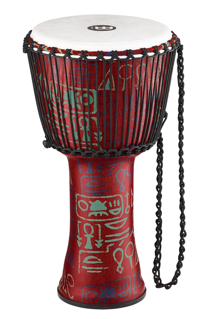 Djembé 12" Travel, fût et peau synthétiques, ultra léger, hauteur 61 cm, cordage nylon HTP 4mm pré-étiré, Pharaoh's Script