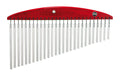 Chimes Headliner 27 barres, simple rang, alliage aluminium anodisé argenté, rouge