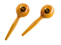 Paire de maracas modèle rond, ambre
