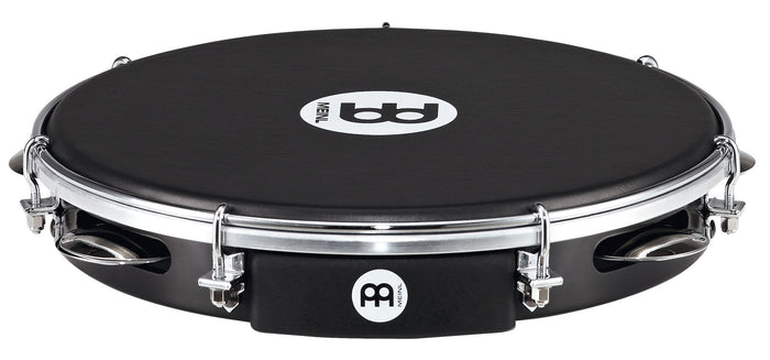 Pandeiro 10", fût ABS, peau Napa remplaçable, accastillage chromé, 1 rangée de cymbalettes, noir