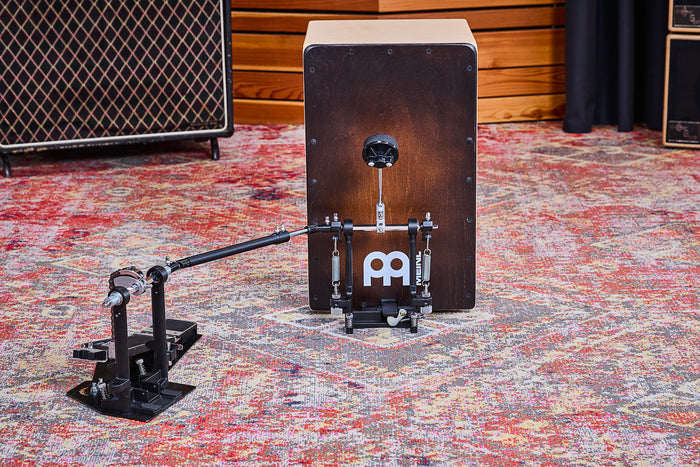 Pédale Cajon Professionnelle repositionnable, batte en mousse, tension de ressort ajustable, noir