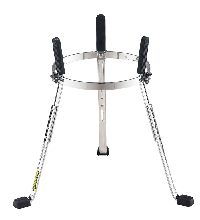 Support panier Steely II pour conga Professional et Fibercraft 11 3/4", pieds en L, réglage hauteur, chromé