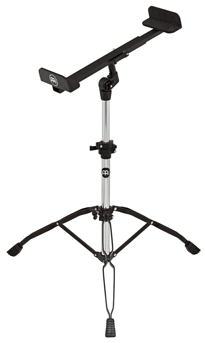 Support cajon  pro, pour tous cajon, trépied double embase, inclinaison + hauteur ajustables (66 à 103cm), noir.