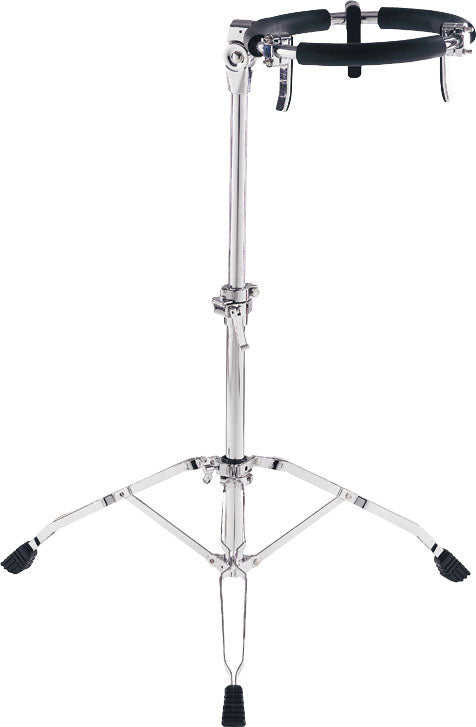 Support panier Ibo Drum ou darbouka, trépied double embase, inclinaison/hauteur ajustables (81-129cm), bague mémoire, chromé