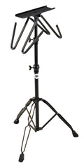 Support pour pair de cymbales symphoniques, trépied à double embase, ajustable, surface pour déposer accessoires, noir