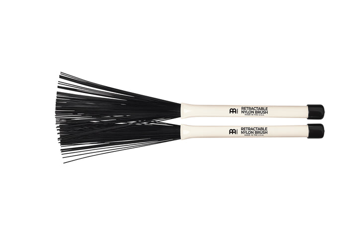 Balais nylon noir, rétractables, blanc