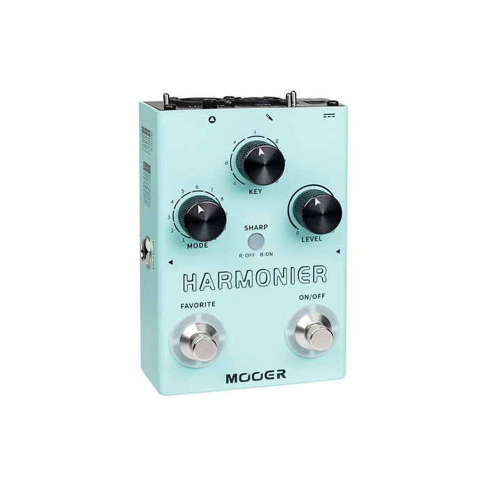 Pédale HARMONIER, 12 harmonisations vocales différentes, 11 modes harmoniques, boîtier métal, vert