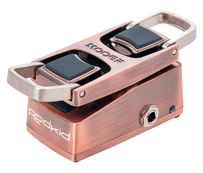 Pédale REDKID, talk wah numérique 2 modes, supports repliables, boîtier métal, true bypass, bronze