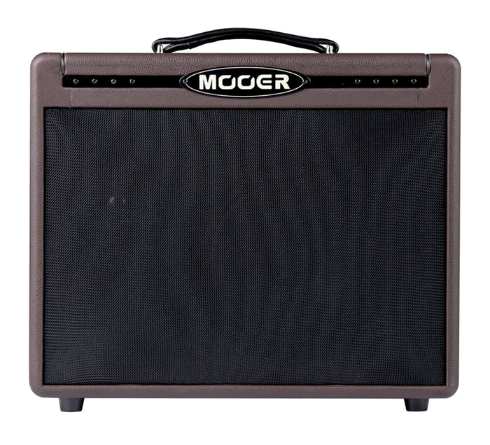 Ampli SD50A, 50W Class D, HP 8" FRFR + HP 1", deux canaux, 10 presets, effets numériques individuels, looper 150 secondes, brun