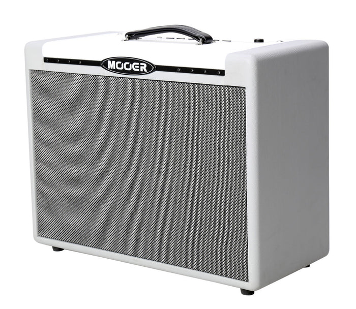 Ampli SD75, 75W, HP 12", 25 modélisations d'amplis, ampli de puissance Class A/B, 28 pédales d'effet intégrées, blanc