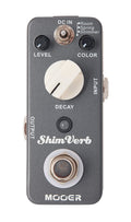 Pédale SHIMVERB, réverb numérique 3 modes (Room, Spring, Shimmer), boîtier métal, true bypass, gris