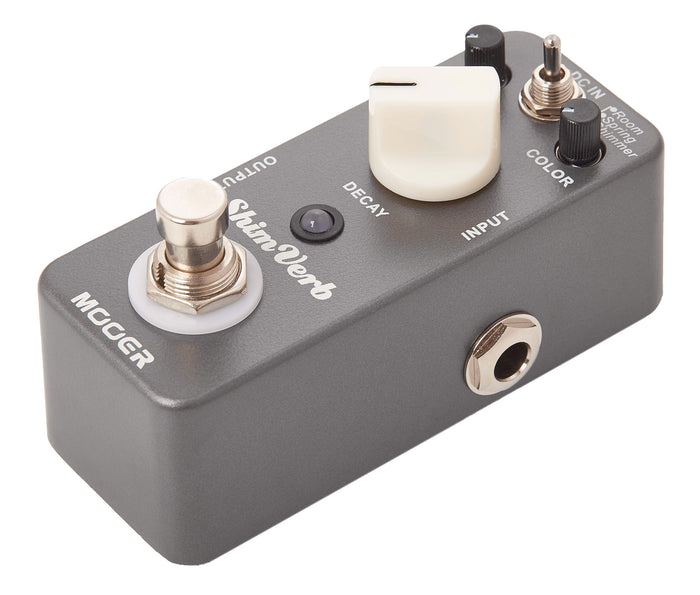 Pédale SHIMVERB, réverb numérique 3 modes (Room, Spring, Shimmer), boîtier métal, true bypass, gris