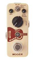 Pédale WOODVERB, réverb numérique pour guitare acoustique 3 modes, boîtier métal, true bypass, imitation bois