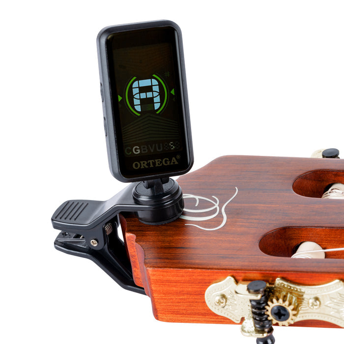 Accordeur clip multi-modes (chromatique, guitare, basse, violon, ukulélé), écran couleur extra large, noir