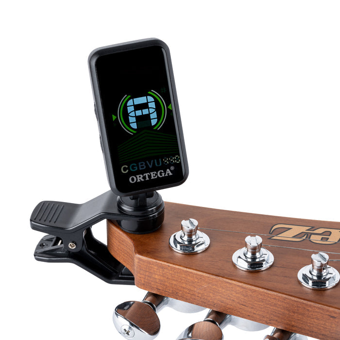 Accordeur clip multi-modes (chromatique, guitare, basse, violon, ukulélé), écran couleur extra large, noir