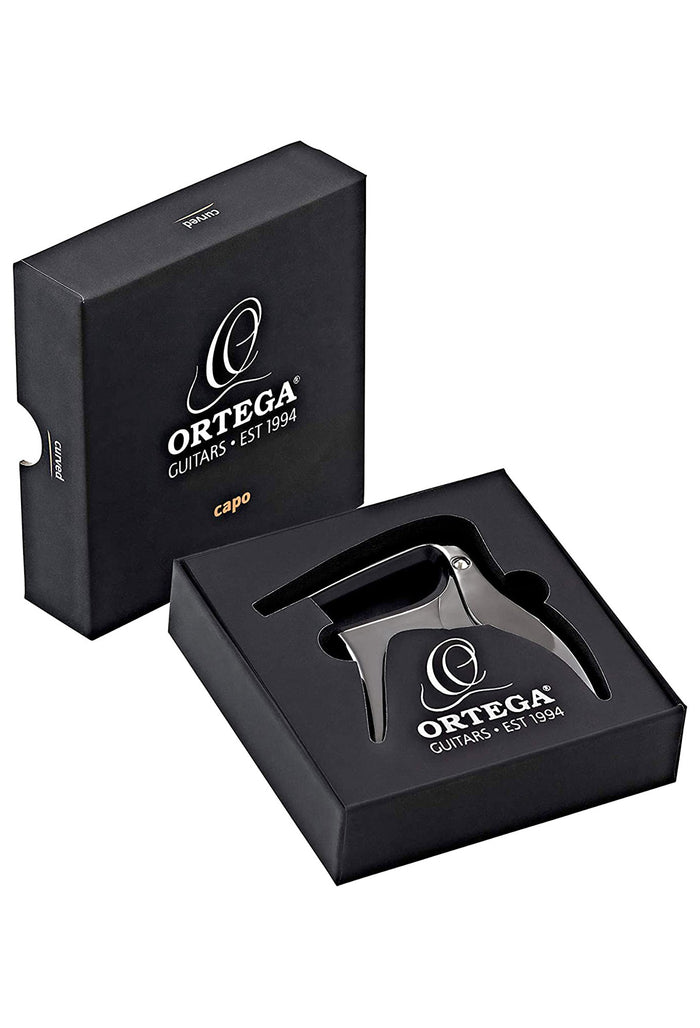 Capodastre pour guitare touche plate jusqu'à 52 mm de largeur, livré dans boite cadeau premium, noir chromé