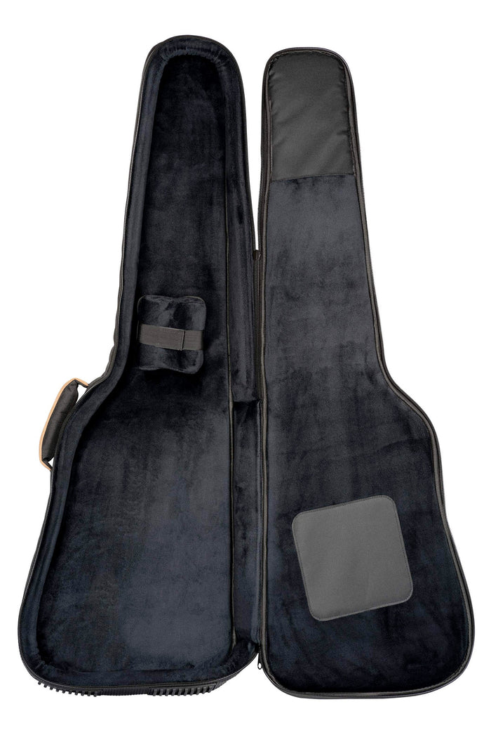 OGBEB-DLX-BK, housse Deluxe pour basse électrique, coton résistant et déperlant, rembourrage intérieur 20mm, 2 poches, noir