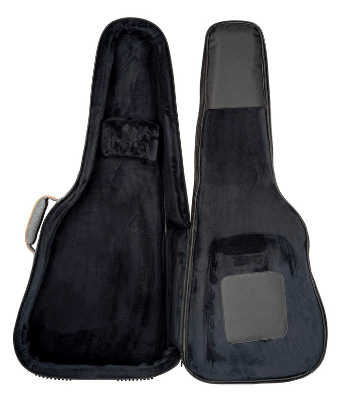 OGBDN-DLX-GY, housse Deluxe pour dreadnought, coton résistant et déperlant, rembourrage intérieur 20mm, 2 poches, noir