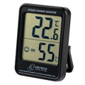 Hygro-thermomètre, indication de la température et de l'humidité relative (OK entre 45% et 55%), noir