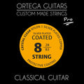 Jeu pour guitare classique 8 cordes CUSTOM PRO, cuivre plaqué argent/nylon, revêtement anti corrosion, tension normale.