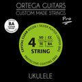 Jeu CUSTOM PRO pour ukulélé bariton, nylon Crystal transparent et cuivre plaqué argent/nylon (cordes filées)