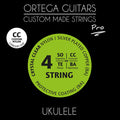 Jeu CUSTOM PRO pour ukulélé concert, nylon Crystal transparent