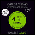 Jeu CUSTOM SELECT pour ukulélé soprano ou concert, nylon et cuivre plaqué noir, revêtement anti corrosion