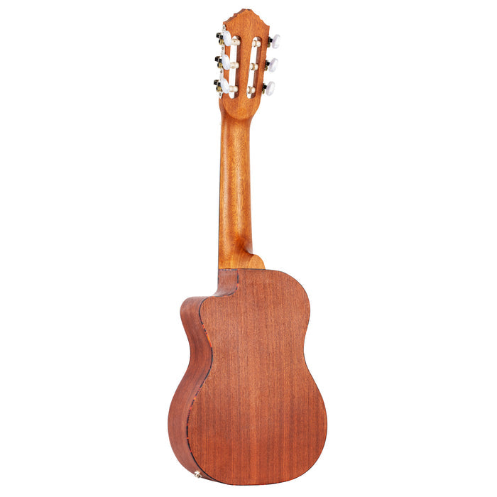 RGL5CE, pan coupé, EQ MagusUke, table épicéa avec motif, fond & éclisses acajou, manche acajou (47 mm au sillet), naturel satiné