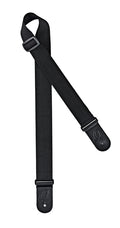 Courroie guitare, nylon, extrémités cuir, largeur 5 cm, longueur jusqu'à 180 cm, noir