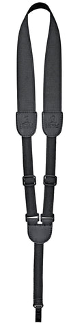 Courroie rosace pour ukulélé, nylon, largeur 3.7 cm, longueur jusqu'à 70 cm, noir