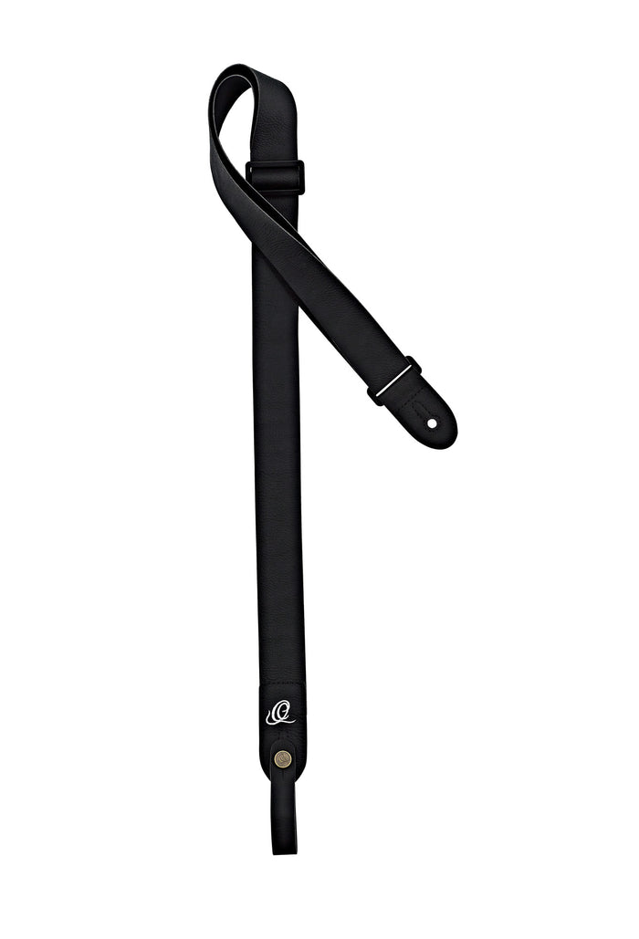 Courroie ukulélé, Vegan, PVC sans phtalate, 100% recyclable, largeur 4 cm, longueur jusqu'à 136 cm, noir