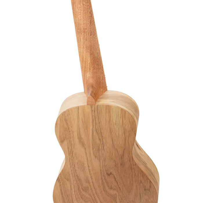 RUAR-BI, modèle Concert, table épicéa avec motif custom, fond & éclisses catalpa, manche nato, motif"oiseaux" satiné