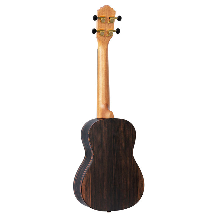 RUEB-CC, modèle Concert, table ébène, fond & éclisses ébène, touche & chevalet noyer, housse deluxe, satiné pores ouverts