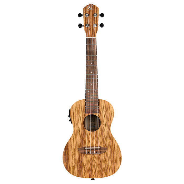 RFU11ZE, modèle Concert, EQ MagusUke, table zebrawood, f/e zebrawood, manche acajou, housse, naturel satiné