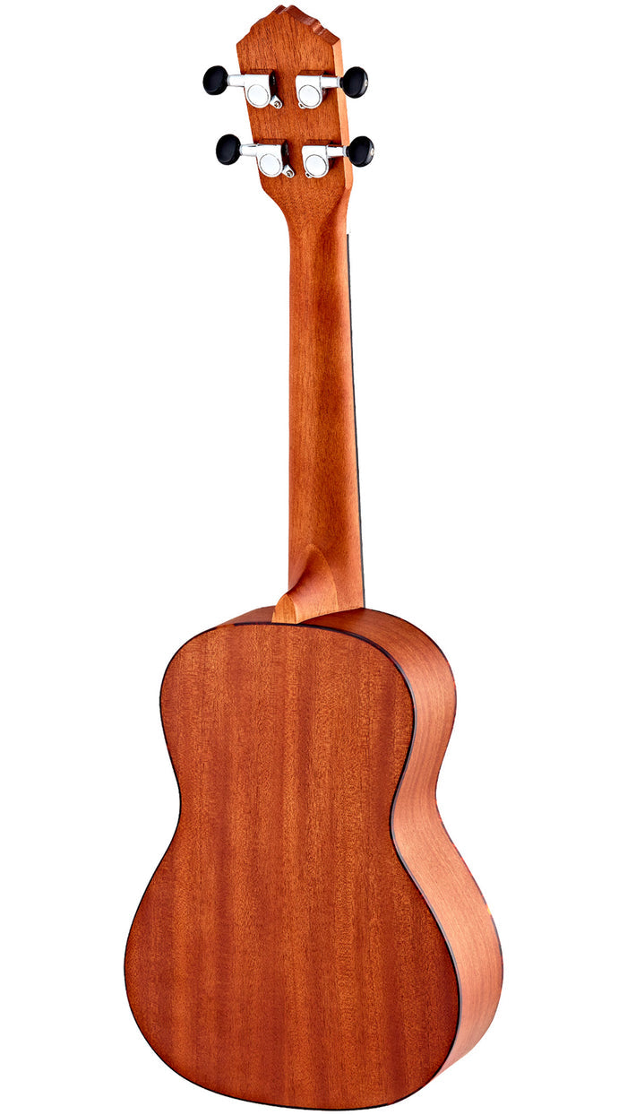RU5-L, modèle Concert gaucher, table épicéa avec motif, fond & éclisses sapele, manche acajou, naturel satiné
