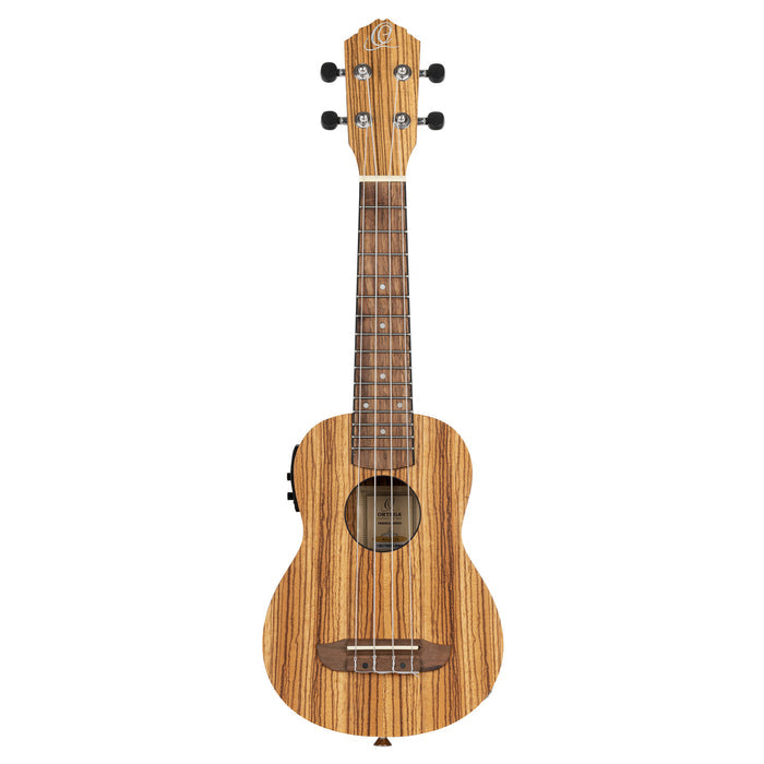 RFU10ZE, modèle Soprano, EQ MagusUke, table zebrawood, f/e zebrawood, manche acajou, housse, naturel satiné